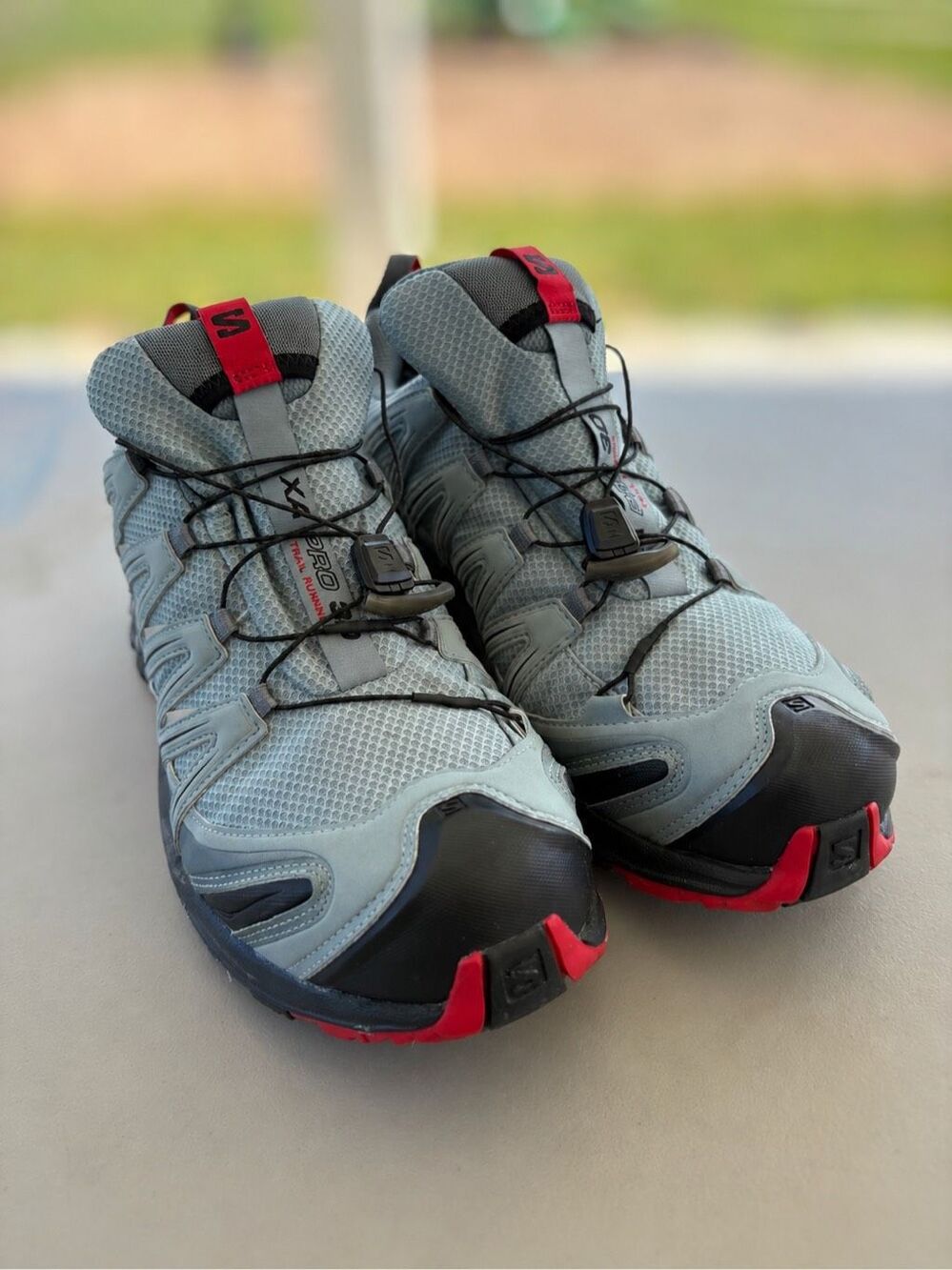 Salomon XA Pro 3D GTX Gore-Tex Trail Running Shoes Gray Red Men’s 10